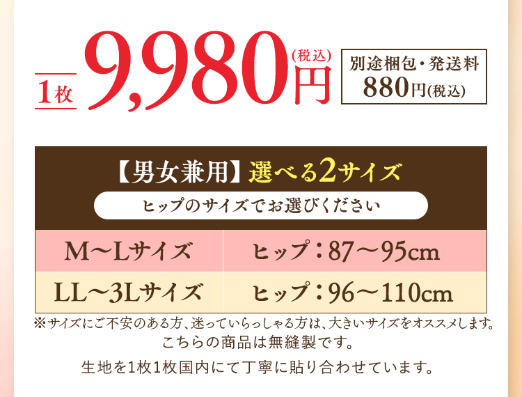 体感エアーベルト 腰用