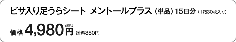 遠赤足うらシート一体型（単品）15日分