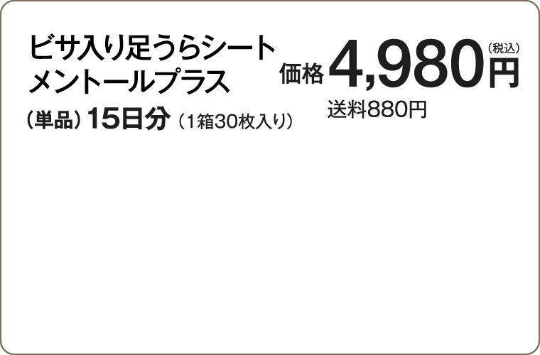 遠赤足うらシート一体型（単品）15日分