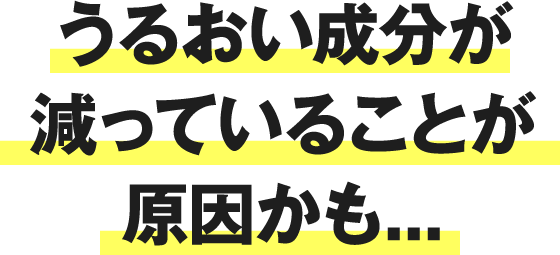 うるおい成分が減っていることが原因かも...