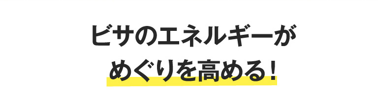 ビサのエネルギーが めぐりを高める！