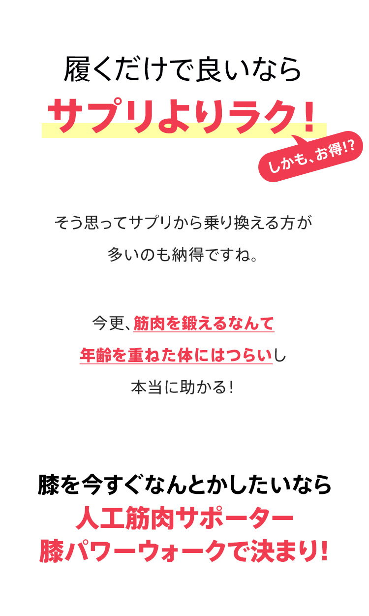 人工筋肉サポーター膝パワーウォーク