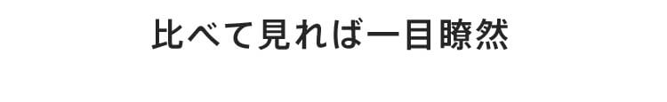 比べて見れば一目瞭然